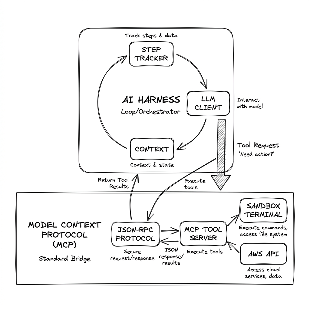 AI Harness Loop and Model Context Protocol (MCP) Architecture